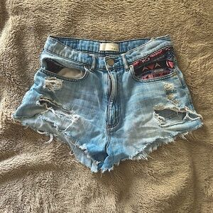 garage denim festival shorts